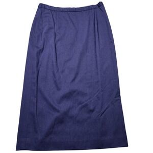 Pendleton Skirt‎ Womens 16 Navy Pencil Classic Lined Back Vent Made in USA NWT